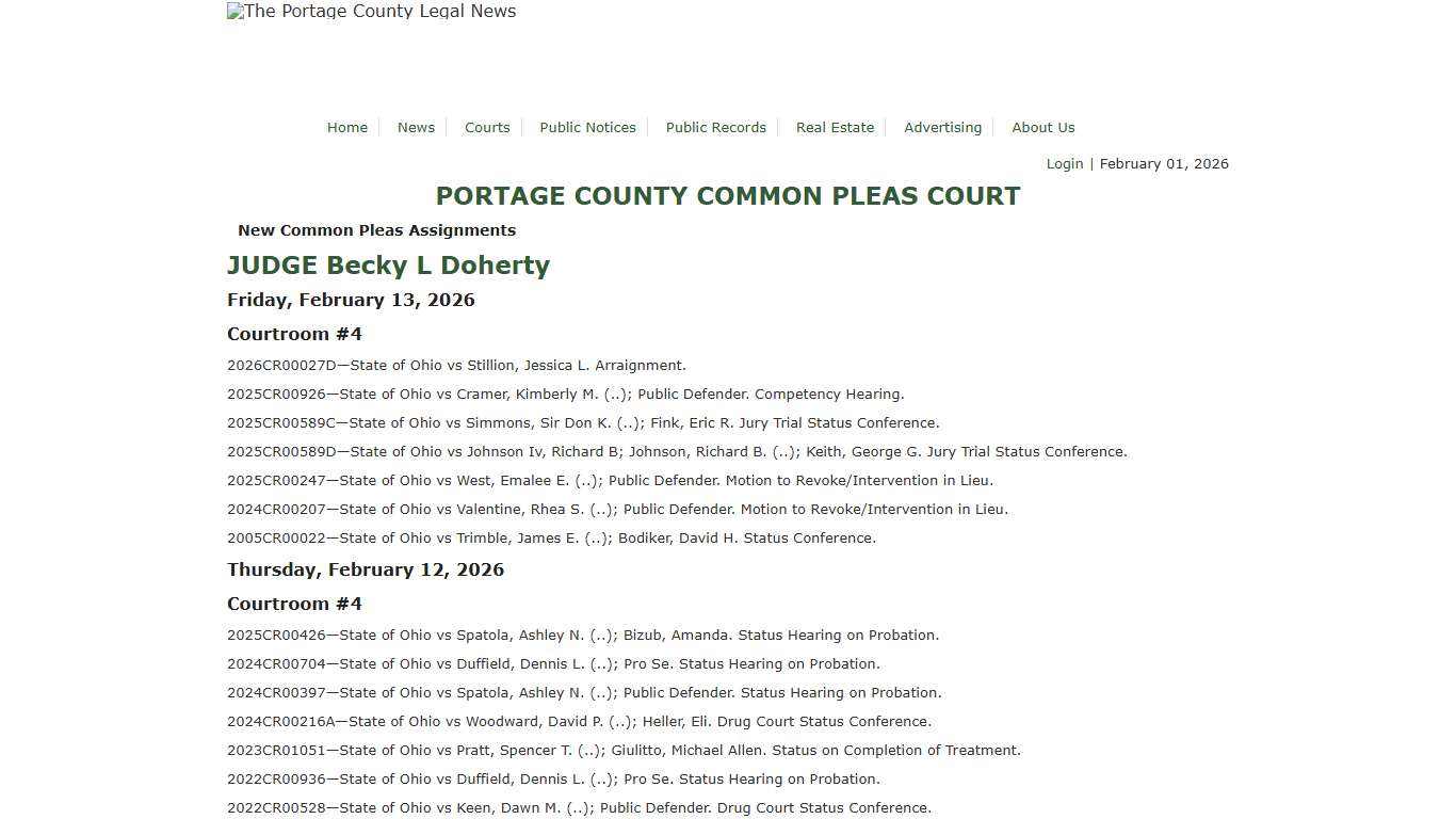 Portage County Legal News